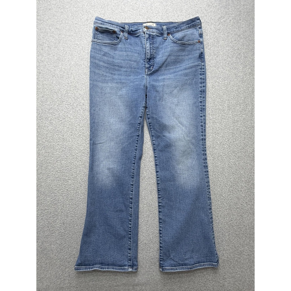 Madewell Cali Demi-Boot Jeans Womens 32 Blue Med Wash Bootcut Stretch Denim